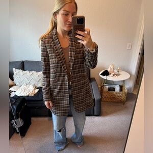 Tommy Hilfiger Brown Plaid Blazer